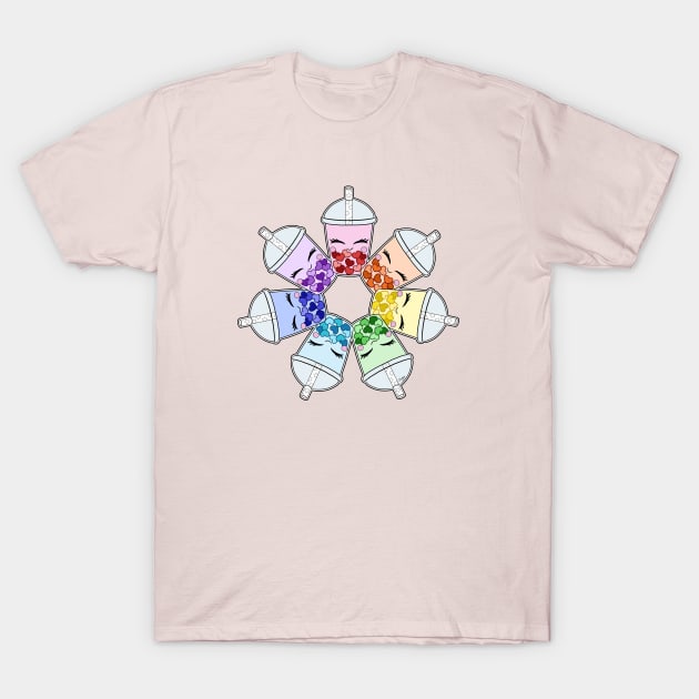 Rainbow Boba T-Shirt by Happy Taco Studio